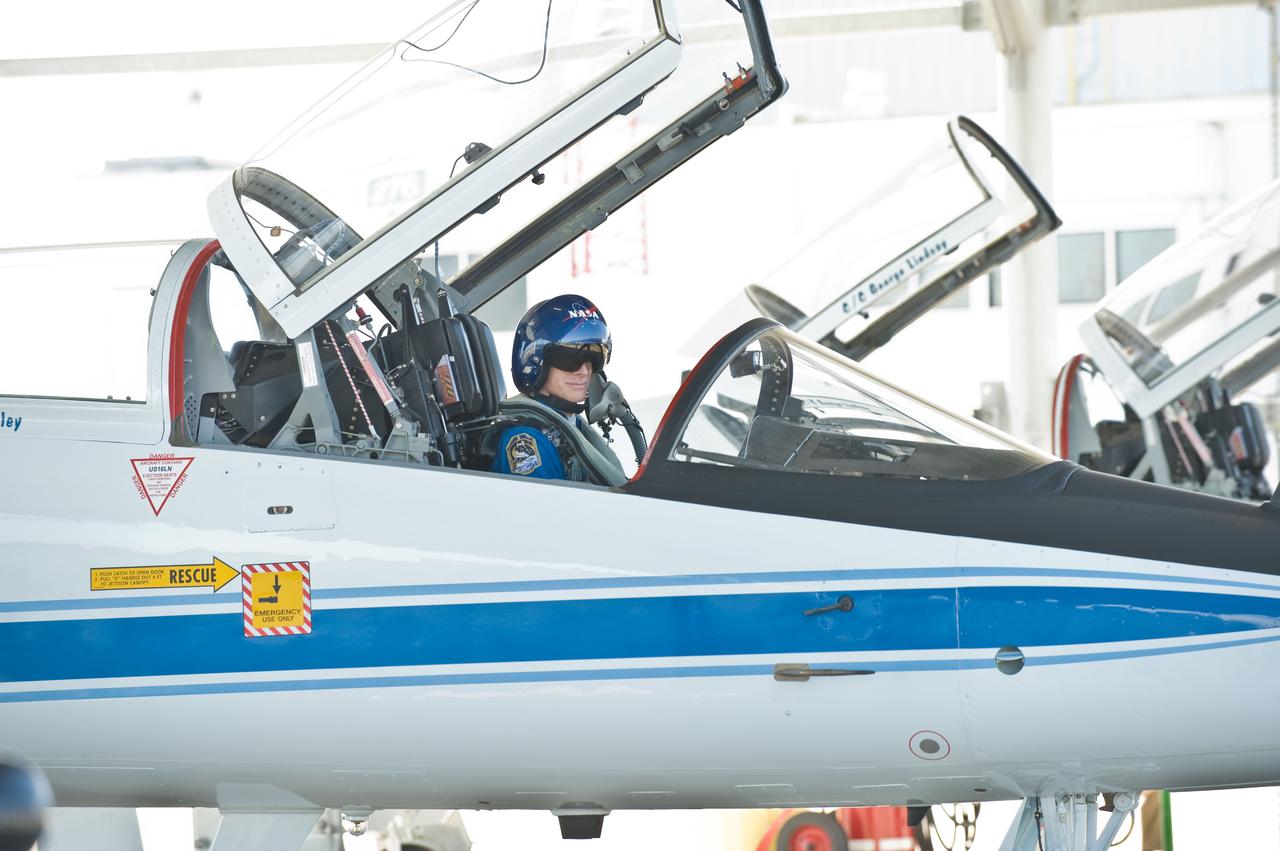 JSC2011-E-024214 (1 March 2011) --- NASA astronaut Chris Ferguson, STS-135 commander, prepares for a flight in a NASA T-38 trainer jet at Ellington Field near NASA's Johnson Space Center. Photo credit: NASA or National Aeronautics and Space Administration