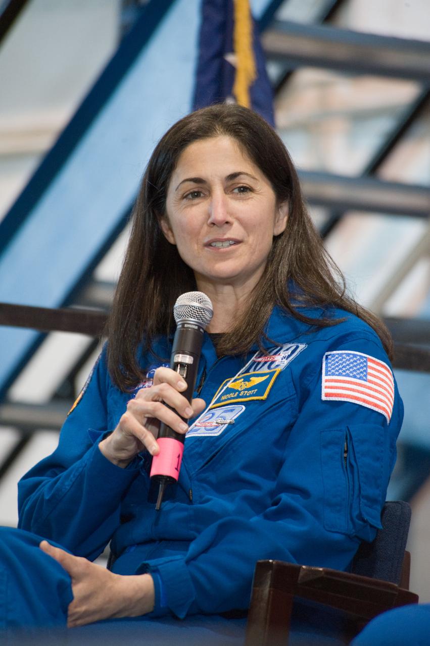 STS-133 crew return ceremony to Ellington Field.  Photo Date: March 10, 2011.  Location: Ellington Field - Hangar 276.  Photographer: Robert Markowitz.