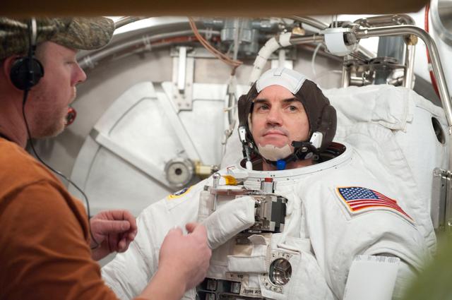 NASA image: SSATA Crew Training and EMU Verification for STS-135 astronaut Rex Walheim    