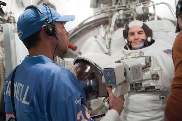 NASA image: SSATA Crew Training and EMU Verification for STS-135 astronaut Rex Walheim    