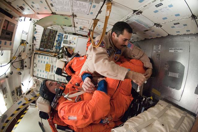 NASA image: STS-134 crew during CCTII Prelaunch Ingress/Egress 91020 training     