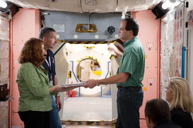 NASA image: Expedition 29/30 ISS Habitability Equipment and Procedures training in ISS mockups.  