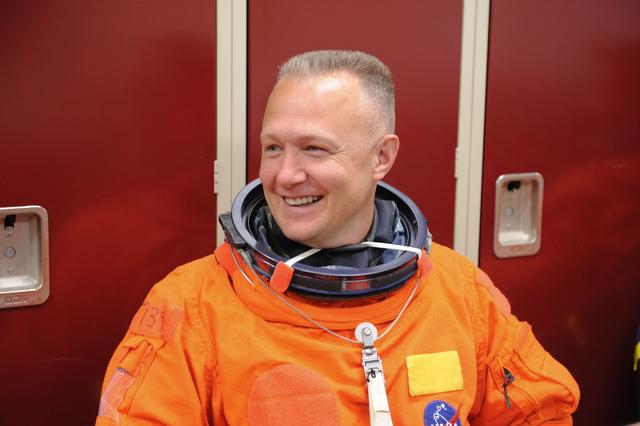 NASA image: STS-135 crew and training team during CCT-II PRL Ingress/Egress training. 
