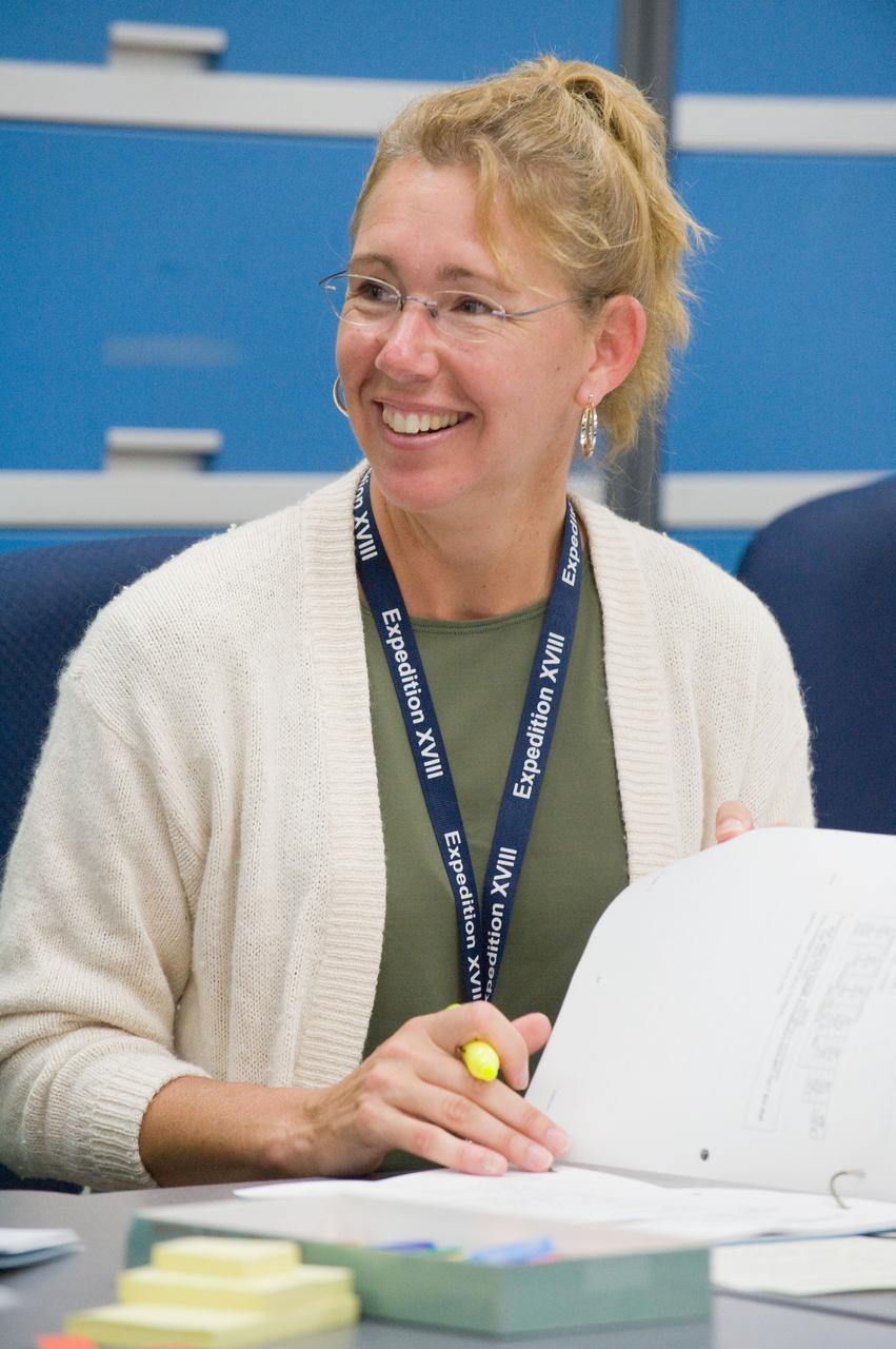 PHOTO DATE: 24 June 2011 LOCATION: Bldg. 4south, Room 1209 SUBJECT: STS-135 crew during Flight Data File Review. PHOTOGRAPHER: Mark Sowa