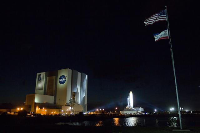 NASA image: STS_135_RollOut