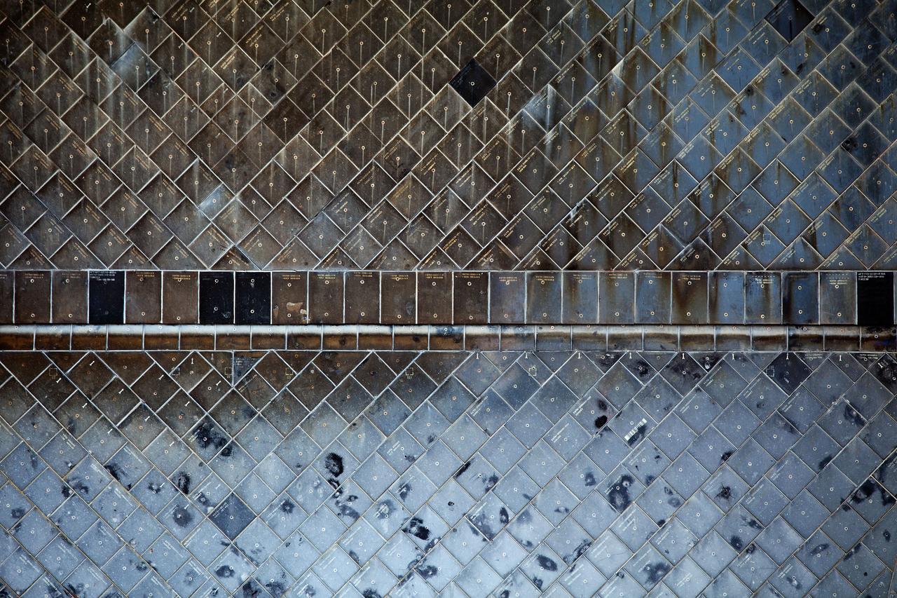JSC2011-E-059495 (31 May 2011) --- Thermal protection tiles are seen on the underside of the space shuttle Atlantis on Launch Pad 39A at NASA?s Kennedy Space Center in Florida May 31, 2011.  The orbiter is scheduled to fly the final mission of the Space Shuttle Program, launching on July 8. Photo credit:  NASA Photo/Houston Chronicle, Smiley N. Pool