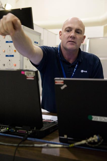 NASA image: Expedition 30 crew member and ESA astronaut Andre Kuipers training in SSTF
