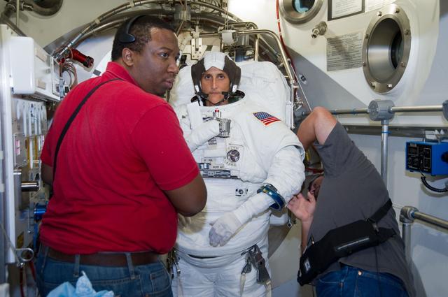 NASA image: Expedition 32 crew member Sunita Williams during her EMU Training and Certification