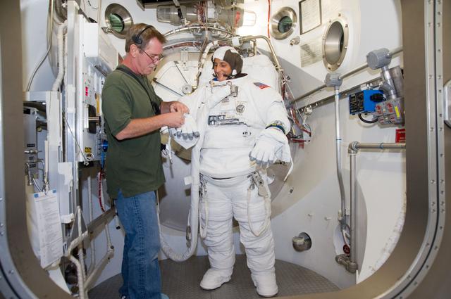 NASA image: Expedition 32 crew member Sunita Williams during her EMU Training and Certification