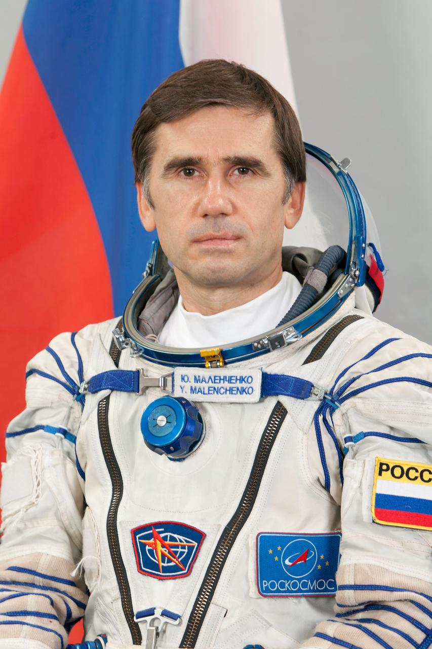 JSC2011-E-215052 (15 Aug. 2011) --- Russian cosmonaut Yuri Malenchenko, Expedition 30 backup crew member, attired in a Russian Sokol launch and entry suit, takes a break from training in Star City, Russia to pose for a portrait. Photo credit: Gagarin Cosmonaut Training Center