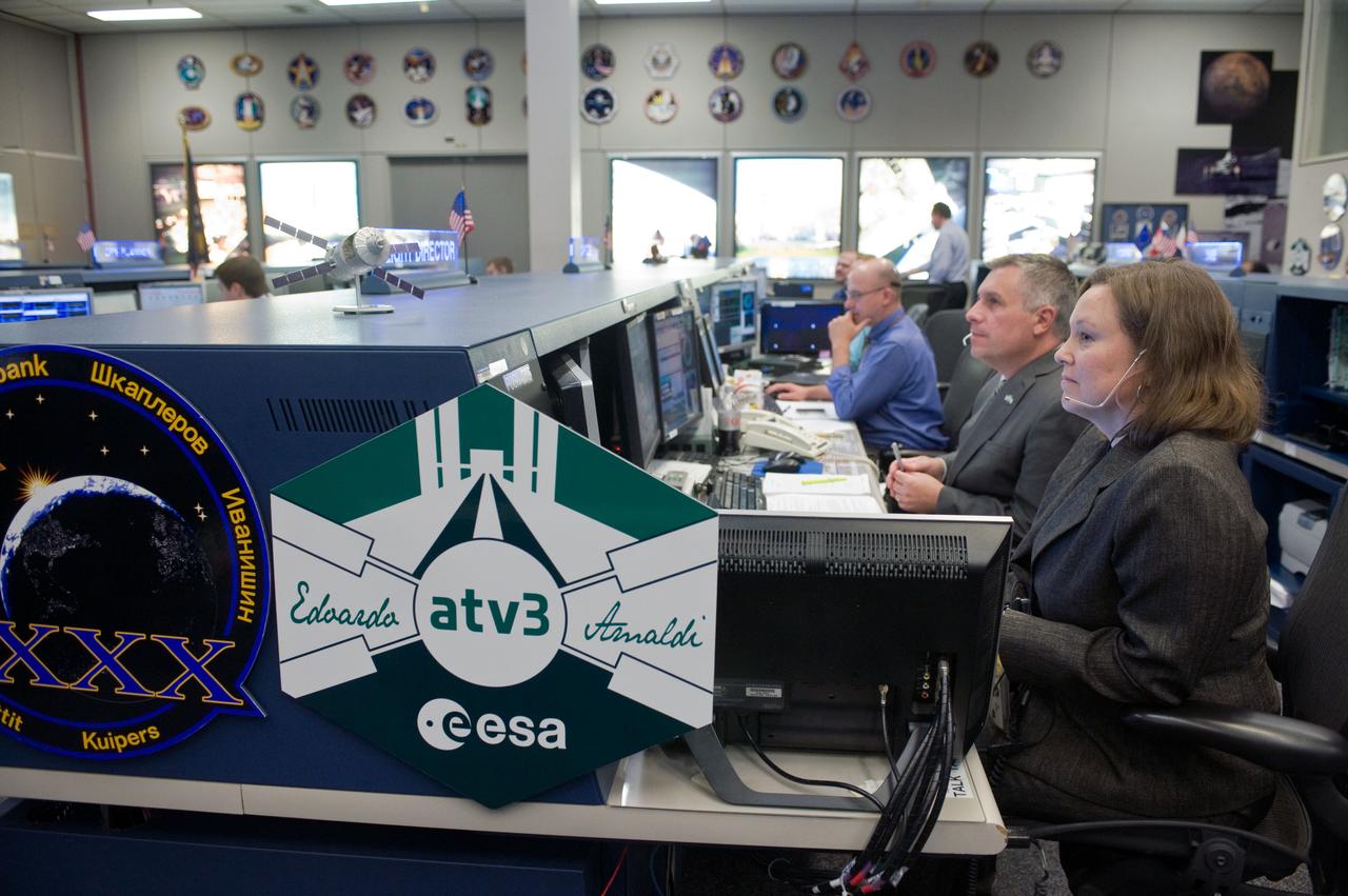 PHOTO DATE:  03-28-12 LOCATION:  Bldg. 30 - FCR-1 (30M/231)  SUBJECT: Expedition 30 flight control team during docking of ESA's ATV vehicle to ISS.  PHOTOGRAPHER: BILL STAFFORD