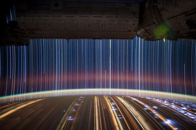 NASA image: ISS-30 Star trail composite