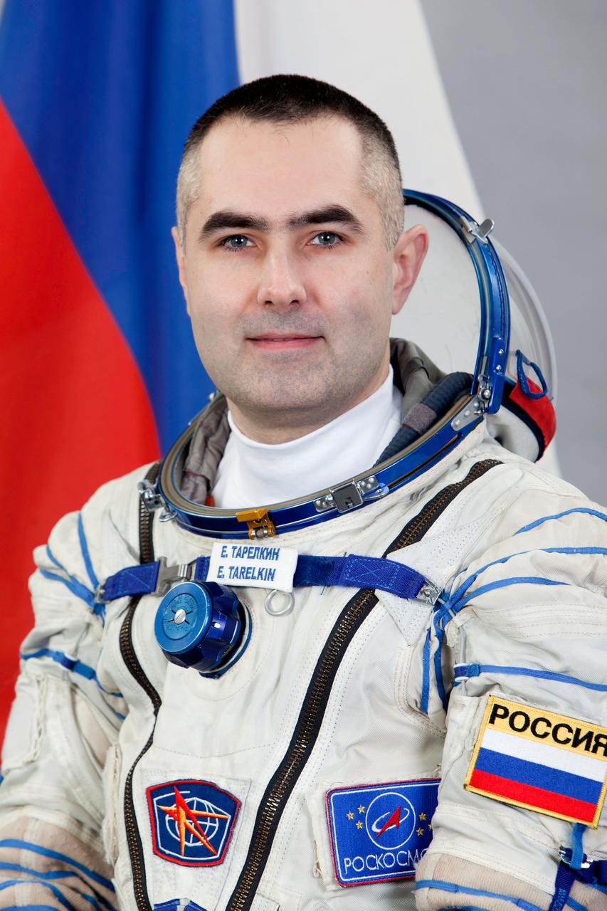 JSC2012-E-042063 (5 March 2012) --- Russian cosmonaut Evgeny Tarelkin, Expedition 31 backup crew member, attired in a Russian Sokol launch and entry suit, takes a break from training in Star City, Russia to pose for a portrait. Photo credit: Gagarin Cosmonaut Training Center