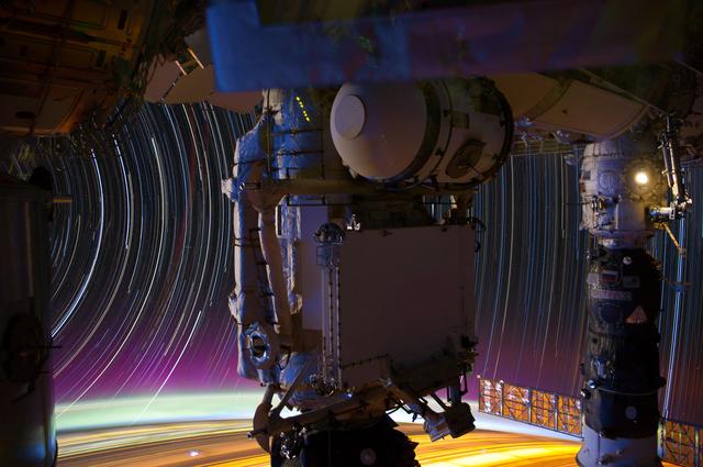 NASA image: ISS-30 Star trail composite