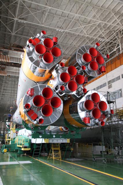 NASA image: Soyuz TMA-05M vehicle at the Baikonur Cosmodrome in Kazakhstan