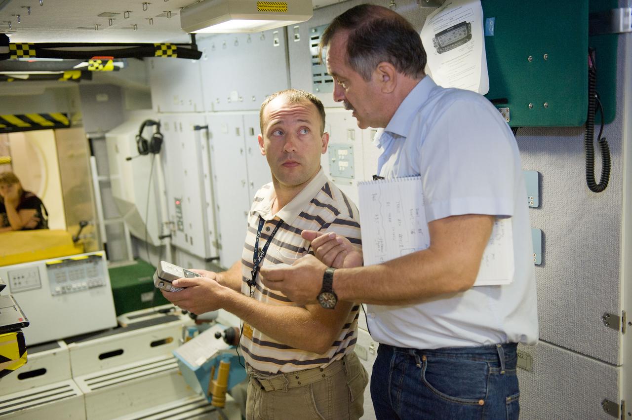 Emergency Scenarios training for the joint Soyuz 33 and Soyuz 34 crew training (Expedition 35).  Photo Date: August 2, 2012.  Location: Bldg. 9NW - ISS Mockups.  Photographer: Robert Markowitz