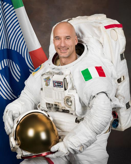 NASA image: Portrait of European Space Agency astronaut Luca Parmitano in EMU
