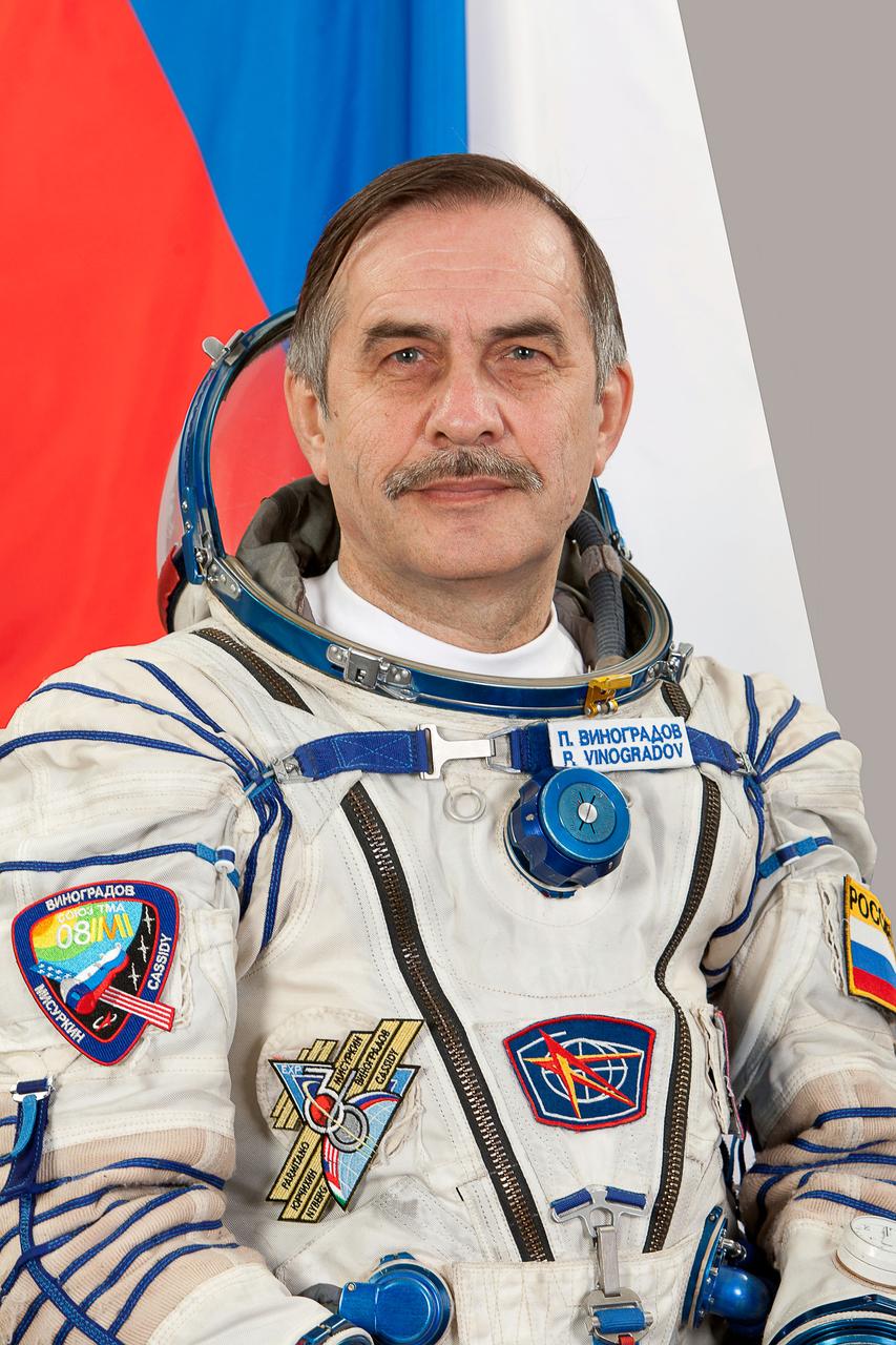 JSC2013-E-013363 (February 2013) --- Portrait of Russian cosmonaut Pavel Vinogradov of Roscosmos, Expedition 35 flight engineer and Expedition 36 commander.  Photo credit: Gagarin Cosmonaut Training Center