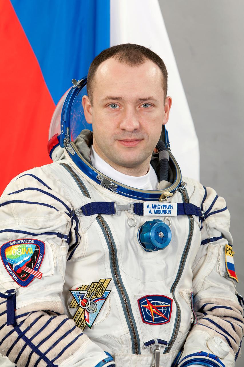 JSC2013-E-013364 (February 2013) --- Portrait of Expedition 35/36 Flight Engineer Alexander Misurkin of Roscosmos. Photo credit: Gagarin Cosmonaut Training Center