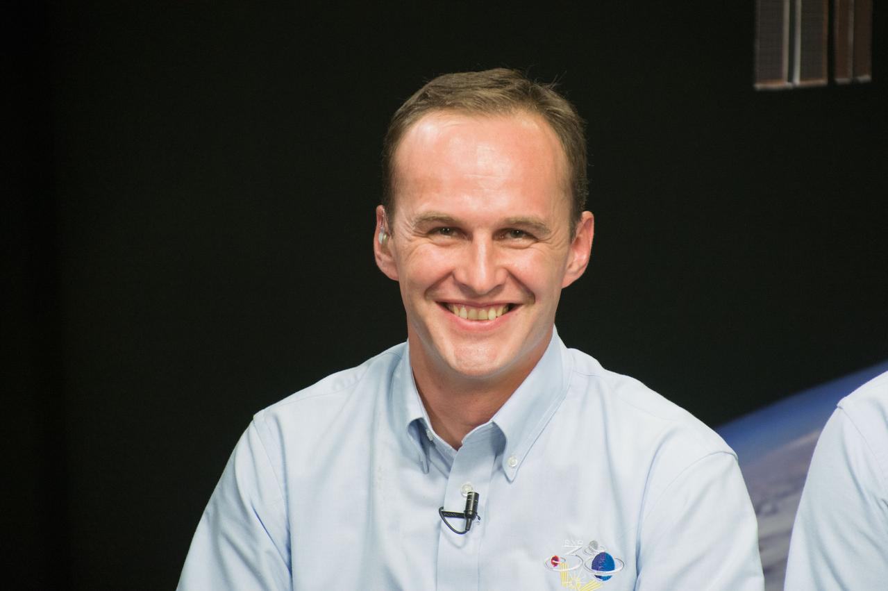 Expedition 37 Crew News Conference (Oleg Kotov, Sergey Ryazansky, Michael Hopkins).  Photo Date: July 17, 2013.  Location: Building 2N - Press Conference Room.  Photographer: Robert Markowitz 