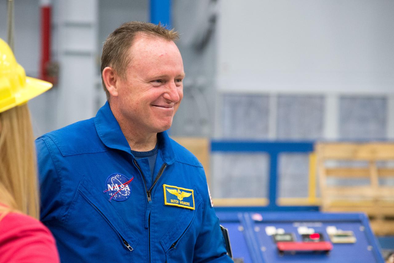 PHOTO DATE: 29 July 2013 LOCATION: Bldg. 9NW, Space Vehicle Mockup Training Facility - POGO SUBJECT: Expedition 42 crew member and astronaut Barry "Butch" Wilmore during ISS EVA POGO 1 training. Instructors Faruq Sabur (black shirt), Allissa Battocletti (red shirt), Sandy Fletcher (light blue shirt with glasses) and astronaut Shane Kimbrough assist.  PHOTOGRAPHER: Mark Sowa