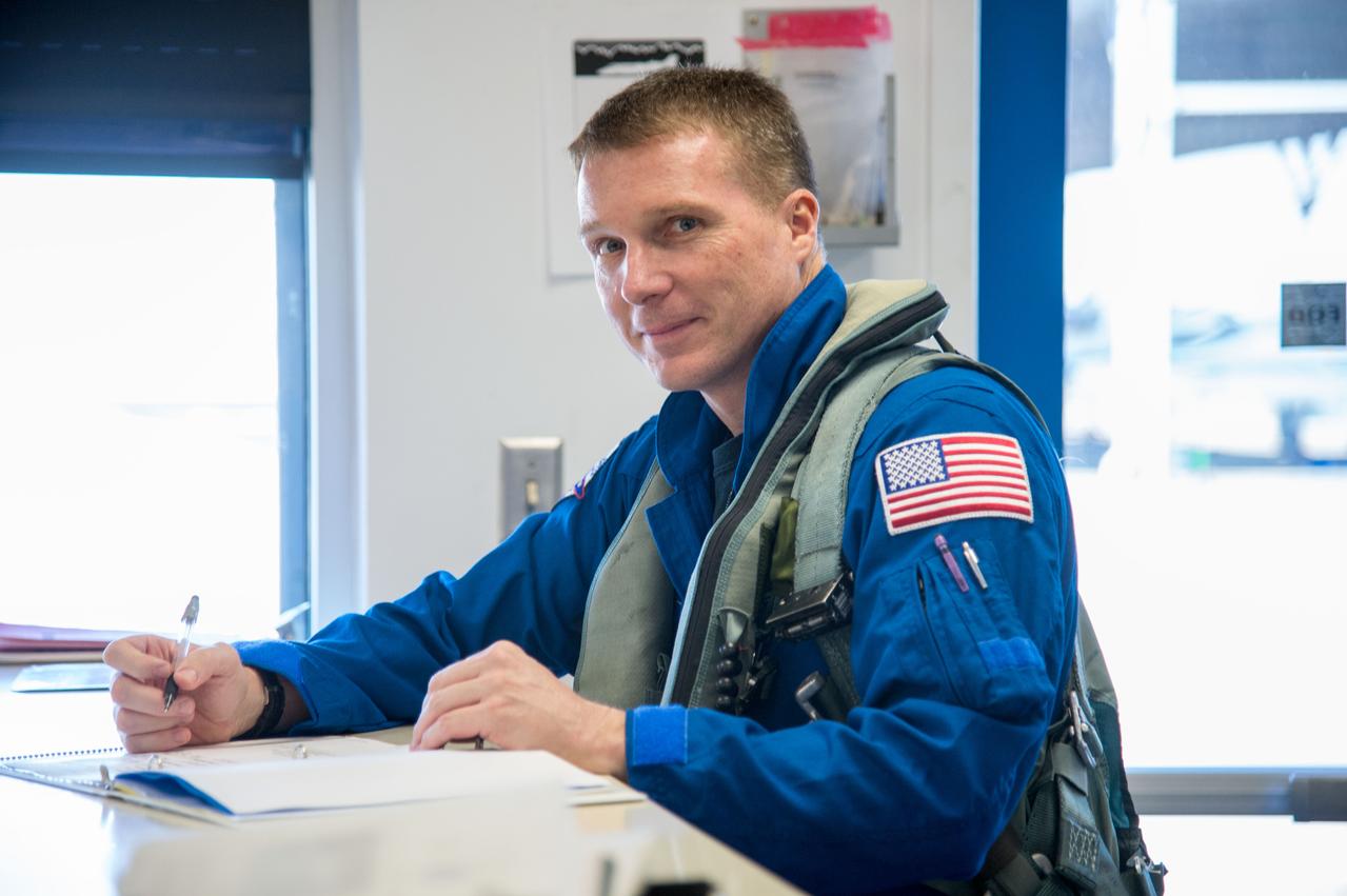 Expedition 43 Commander (Soyuz 41) astronaut Terry Virts during his T-38 Ops flight at Ellington Field.  Photo Date: October 22, 2013.  Location: Ellington Field - Hangar 276.  Photographer: Robert Markowitz
