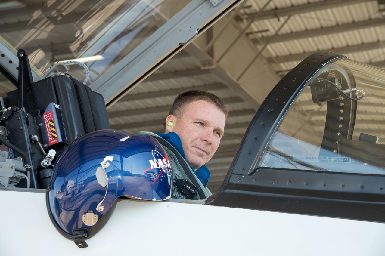 Expedition 43 Commander (Soyuz 41) astronaut Terry Virts during his T-38 Ops flight at Ellington Field. Photo Date: October 22, 2013. Location: Ellington Field - Hangar 276. Photographer: Robert Markowitz