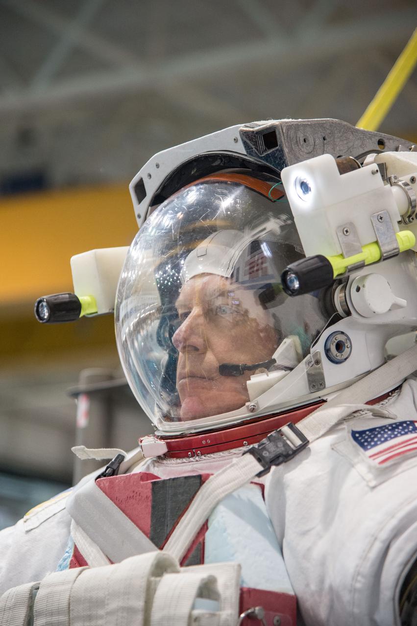 Date: 12-13-13 Location: NBL, Pool Topside Subject: Soyuz 45 crew members, Tim Kopra and ESA astronaut Tim Peake during ISS EVA Maintenance 1 - training at the NBL Photographer: James Blair/NASA