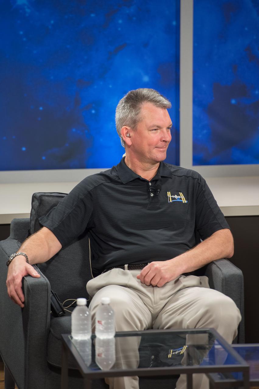  PHOTO DATE:  07-16-14  LOCATION:   Bldg. 2s - PAO Studio B SUBJECT: Expedition 41/42 Crew News Conference with crew members Elena Serova (RSA), Alexander Samokutyaev (RSA) and Barry "Butch" Wilmore.  PHOTOGRAPHER: BILL STAFFORD