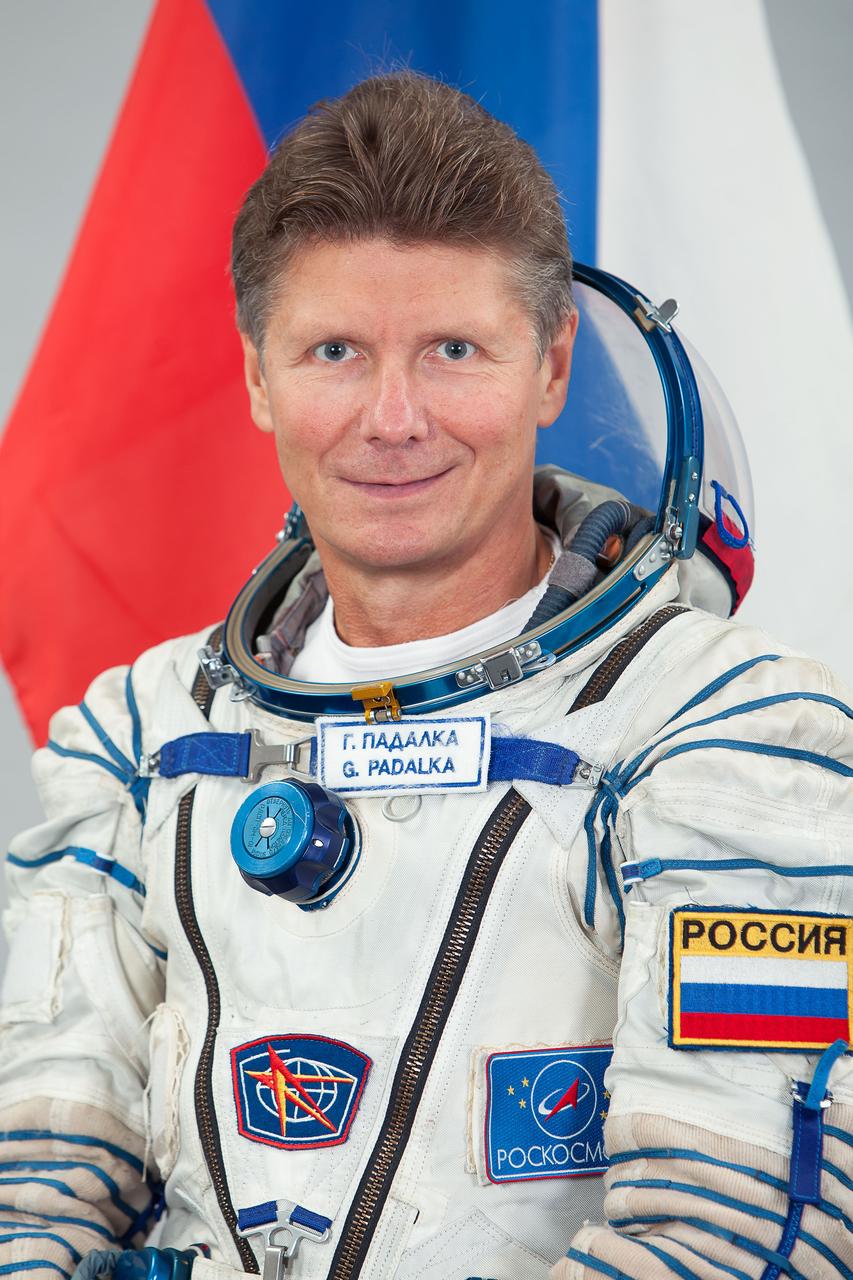 JSC2014-E-079949 (23 Aug. 2011) --- Russian cosmonaut Gennady Padalka, Expedition 41 backup crew member, attired in a Russian Sokol launch and entry suit, takes a break from training in Star City, Russia to pose for a portrait. Photo credit: Gagarin Cosmonaut Training Center