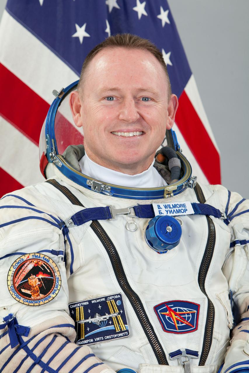 JSC2014-E-079950 (19 June 2014) --- NASA astronaut Barry Wilmore, Expedition 41 flight engineer and Expedition 42 commander, attired in a Russian Sokol launch and entry suit, takes a break from training in Star City, Russia to pose for a portrait. Photo credit: Gagarin Cosmonaut Training Center