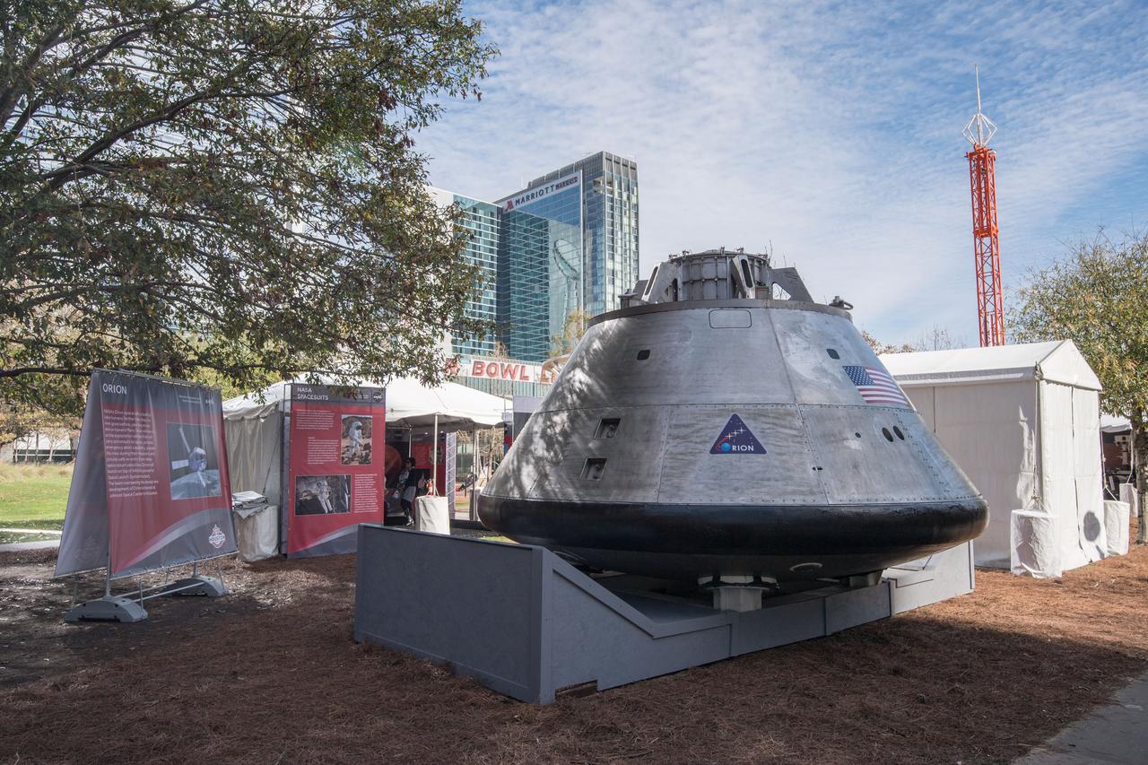 NASA exhibits on display at Super Bowl - NFL Live Event at Discovery Green.  Photo Date: January 26, 2017.  Location: Discovery Green - Houston, TX.  Photographer: Robert Markowitz