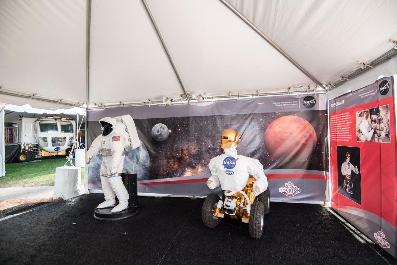 NASA exhibits on display at Super Bowl - NFL Live Event at Discovery Green.  Photo Date: January 26, 2017.  Location: Discovery Green - Houston, TX.  Photographer: Robert Markowitz