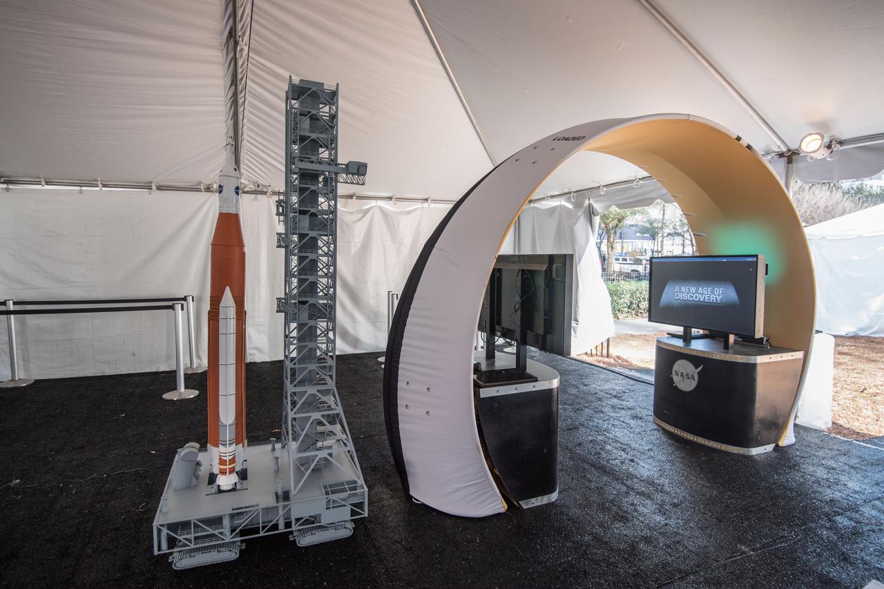 NASA exhibits on display at Super Bowl - NFL Live Event at Discovery Green.  Photo Date: January 26, 2017.  Location: Discovery Green - Houston, TX.  Photographer: Robert Markowitz