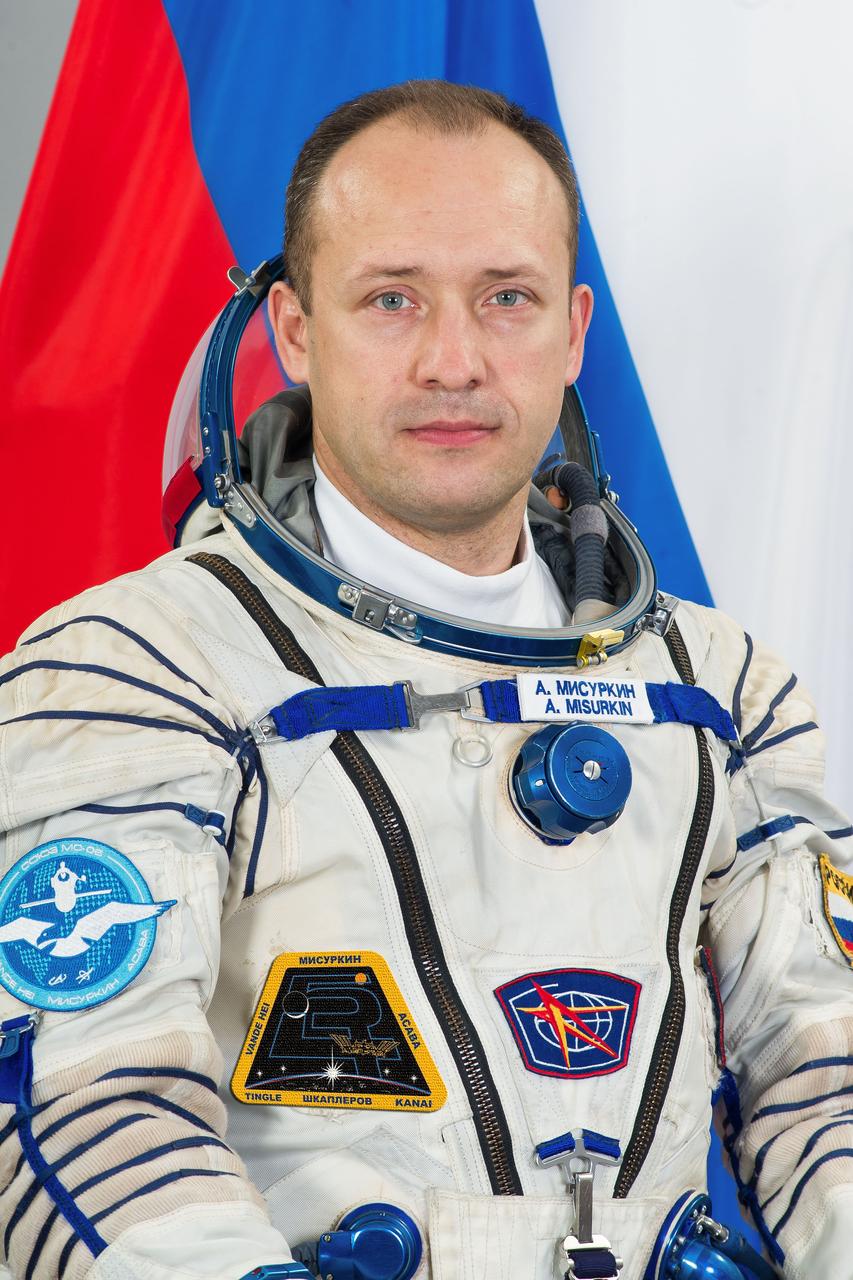 jsc2017e108518 (June 30, 2017) --- Cosmonaut Alexander Misurkin of Roscosmos is the flight engineer for Expedition 53 and the commander of Expedition 54. Misurkin is also the commander of the Soyuz MS-06 spacecraft launching him and fellow Expedition 53-54 crew members Joe Acaba and Mark Vande Hei to the International Space Station.