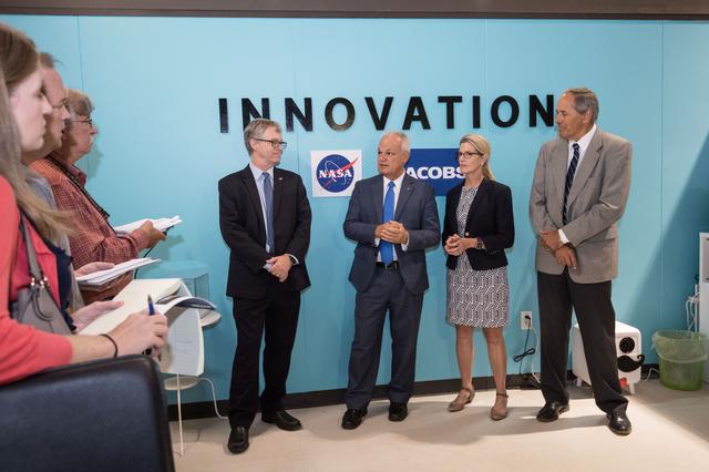 NASA image: NASA Chief Technologist Douglas Terrier Tours Jacobs' Engineering Development Facility
