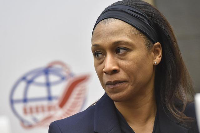 jsc2017e136051 - At the Gagarin Cosmonaut Training Center in Star City, Russia, Expedition 54-55 backup crewmember Jeanette Epps of NASA listens to a reporter’s question during a crew news conference Nov. 30. Epps is serving as one of the backups to the prime crew, Anton Shkaplerov of the Russian Federal Space Agency (Roscosmos), Scott Tingle of NASA and Norishige Kanai of the Japan Aerospace Exploration Agency (JAXA), who will launch Dec. 17 on the Soyuz MS-07 spacecraft from the Baikonur Cosmodrome in Kazakhstan for a five-month mission on the International Space Station...Andrey Shelepin/Gagarin Cosmonaut Training Center.