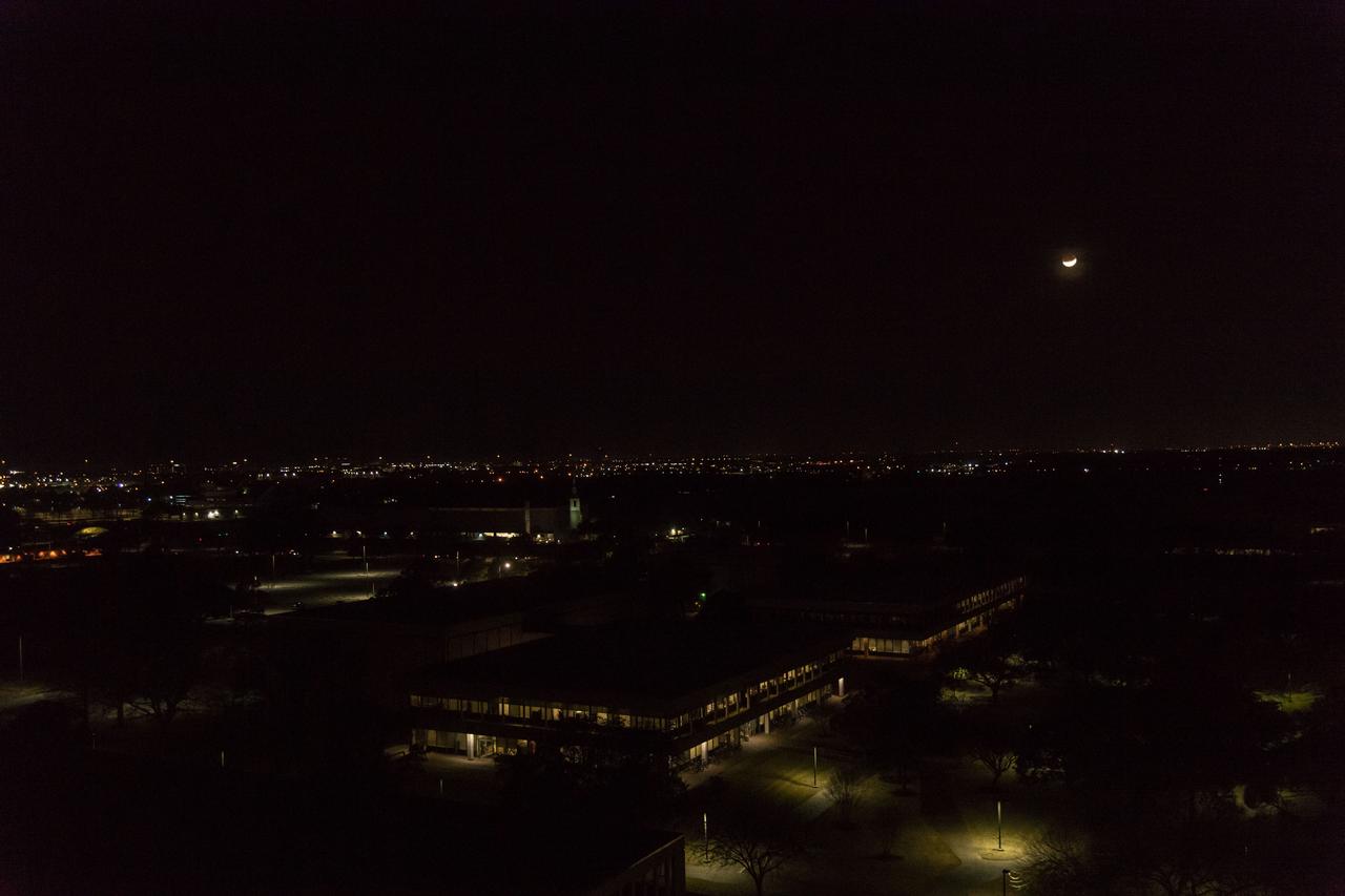 jsc2018e003255 (Jan. 31, 2018) --- The lunar eclipse "Blood Moon" was photographed from the Johnson Space Center in Houston, Texas, during the early morning hours of Jan. 31, 2018. Credit: NASA/Robert Markowitz