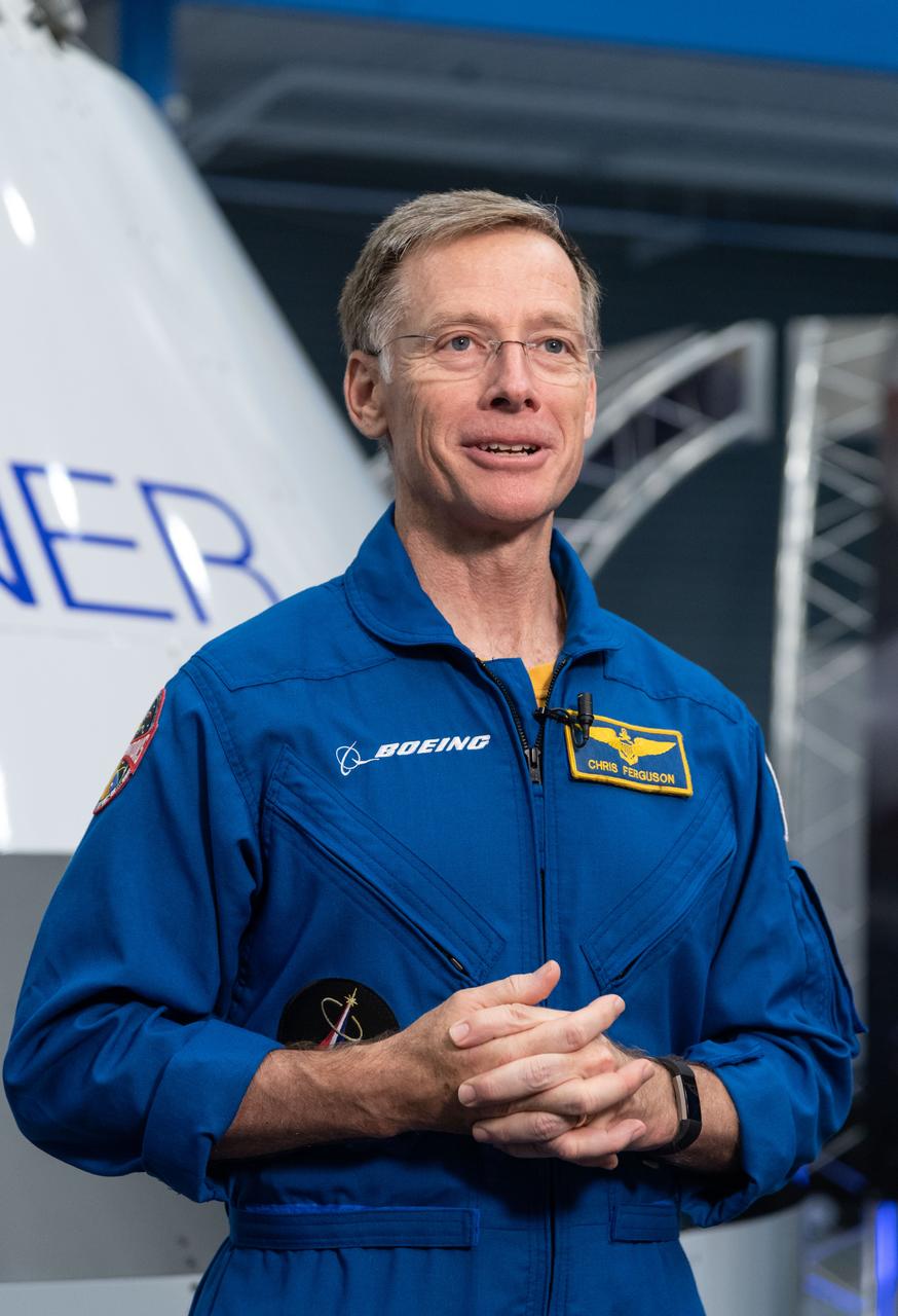 Boeing astronaut Chris Ferguson is seen during a NASA event where it was announced that he, NASA astronaut Eric Boe, and NASA astronaut Nicole Mann are assigned to the Boeing CST-100 Starliner Crew Test Flight to the International Space Station, Friday, Aug. 3, 2018 at NASA’s Johnson Space Center in Houston, Texas. Astronauts assigned to crew the first flight tests and missions of the Boeing CST- 100 Starliner and SpaceX Crew Dragon were announced during the event.