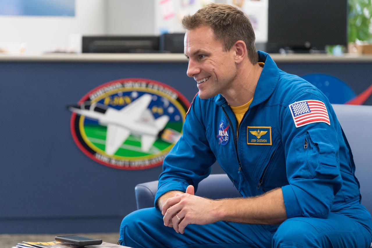 NASA commercial crew astronaut Josh Cassada prepares for T-38 training flights at Ellington Field Joint Reserve Base in Houston. Cassada is assigned to the Boeing Starliner’s second crewed flight.