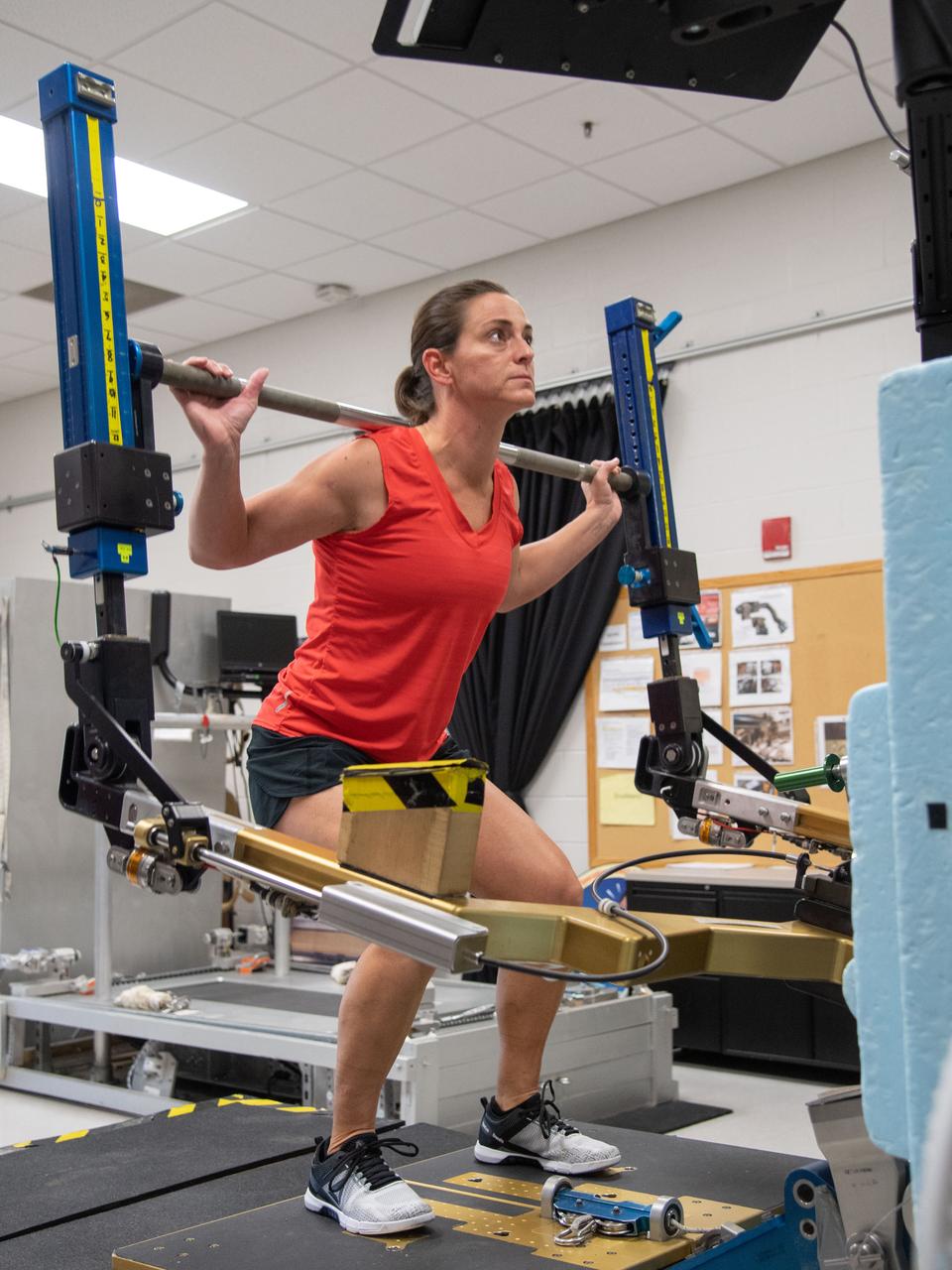 Commercial Crew Program astronaut and Boeing Crew Flight Test crew member Nicole Mann in ARED PT #1 training.