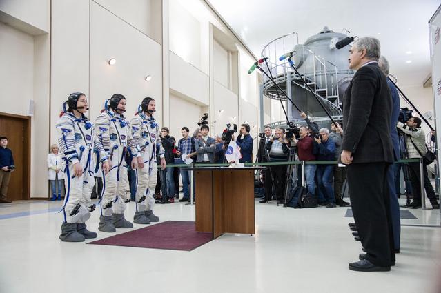 NASA image: Expedition 59 crew members at the Gagarin Cosmonaut Training Center