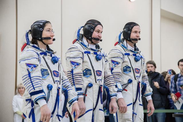 NASA image: Expedition 59 crew members at the Gagarin Cosmonaut Training Center