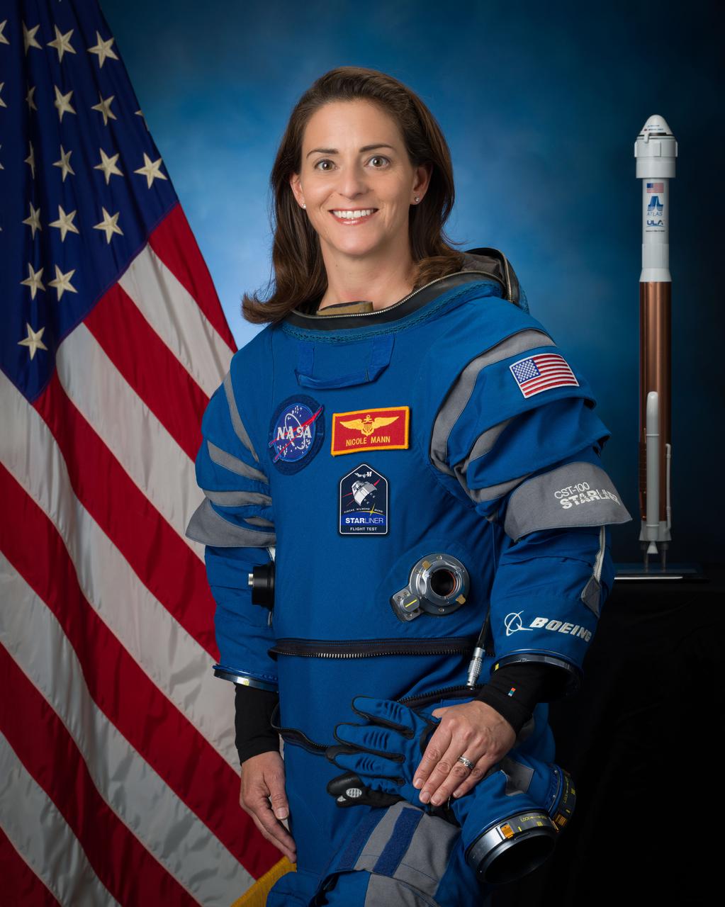 jsc2019e026848_alt (June 18, 2019) --- Official portrait of NASA astronaut Nicole Mann.