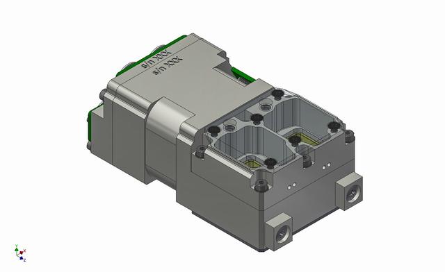 jsc2019e039822 (7/16/2019) --- A CAD image showing the structure of the bioreactor in the BioRock experiment.The two culture chambers are visible and the body of the unit, which contains media and fixative. (Image Courtesy of: ESA)