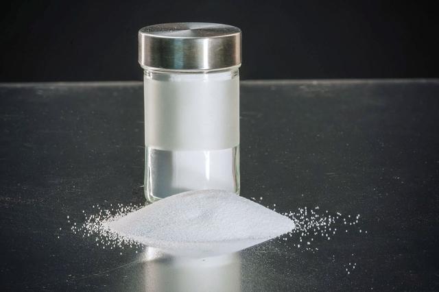 jsc2019e040132 (3/10/2015) --- Preflight image of silica, a common element used in tires to help enhance performance in areas such as fuel efficiency and wet traction. The Pushing the Limits of Silica Fillers for Tire Applications (Goodyear Tire) investigation evaluates creation of novel silica forms and structures, or morphologies, using traditional techniques to form silica fillers in microgravity. The space environment may yield results not possible in ground-based environments. Better understanding of silica morphology and the relationship between silica structure and properties may improve the silica design process as well as silica rubber formulation and tire manufacturing and performance on the ground. (Image courtesy of: The Goodyear Tire & Rubber Company)