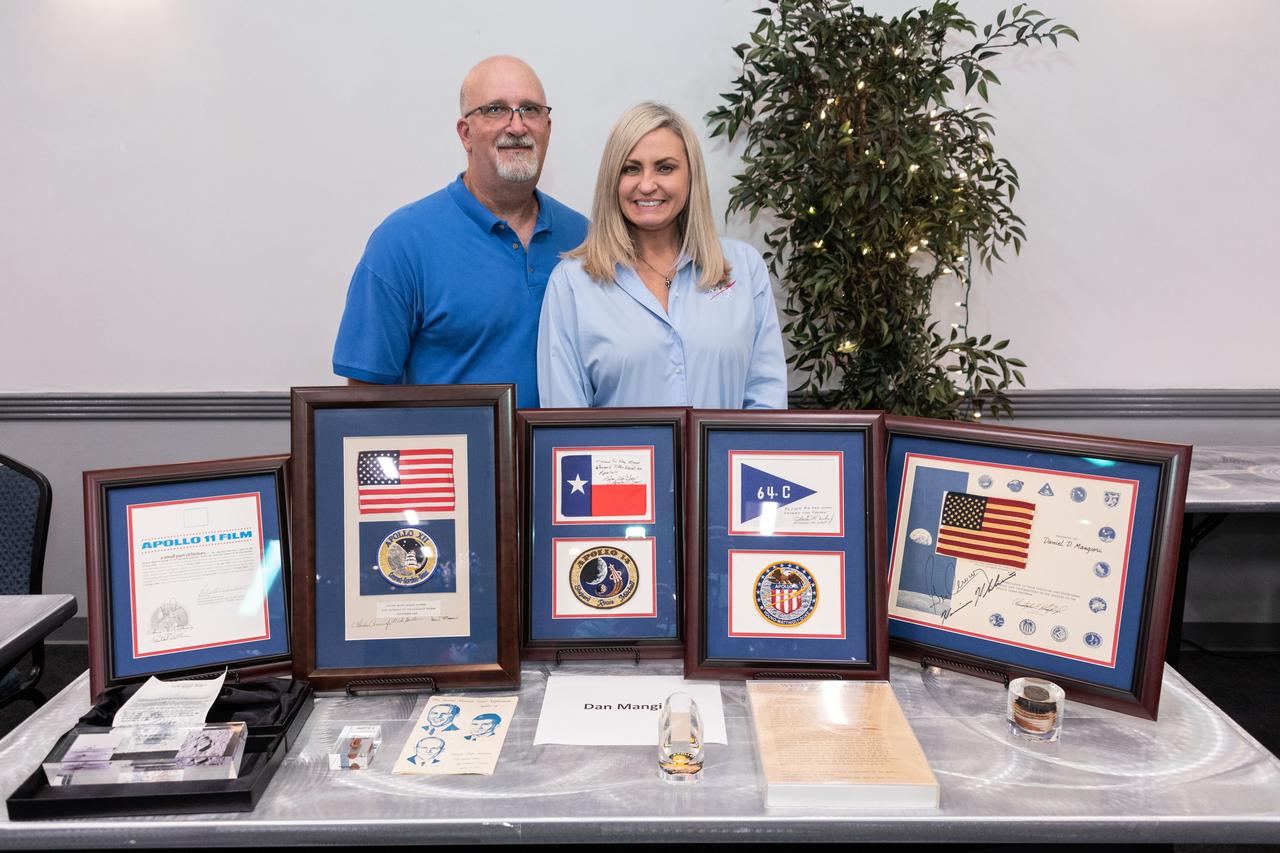 jsc2019e040189 (July 18, 2019) --- Apollo alumni and NASA employees came together on July 18th at Johnson Space Center's Gilruth Center in Houston for an evening of meeting, mingling, and memorabilia celebrating the 50th anniversary of Apollo 11 and the entire Apollo program.