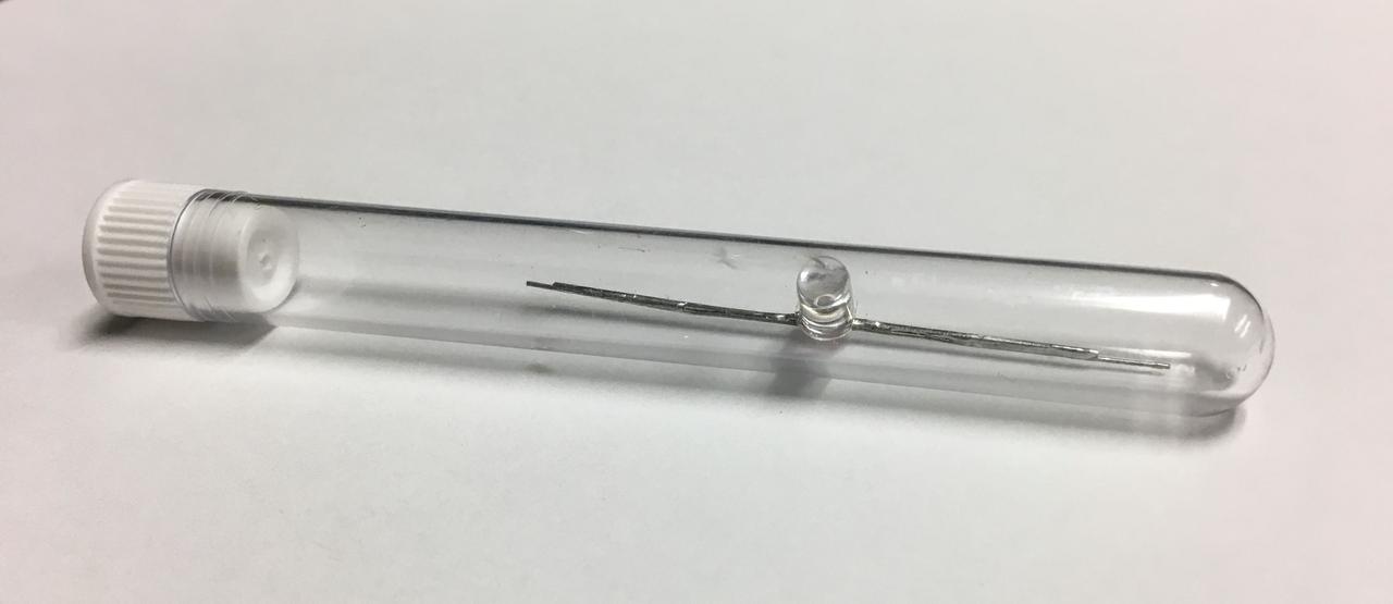 jsc2019e056551 (9/6/2019) --- Preflight imagery of the LEctenna device. LEctenna demonstrates how to transmit energy wirelessly using microwave signals in the form of wifi. This is done by using a LEctenna device which converts the microwave into electricity which powers an LED bulb.   Image courtesy of: Naval Research Laboratory.