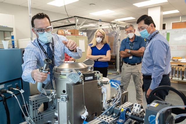 NASA image: ISS Universal Waste Management System during crew review
