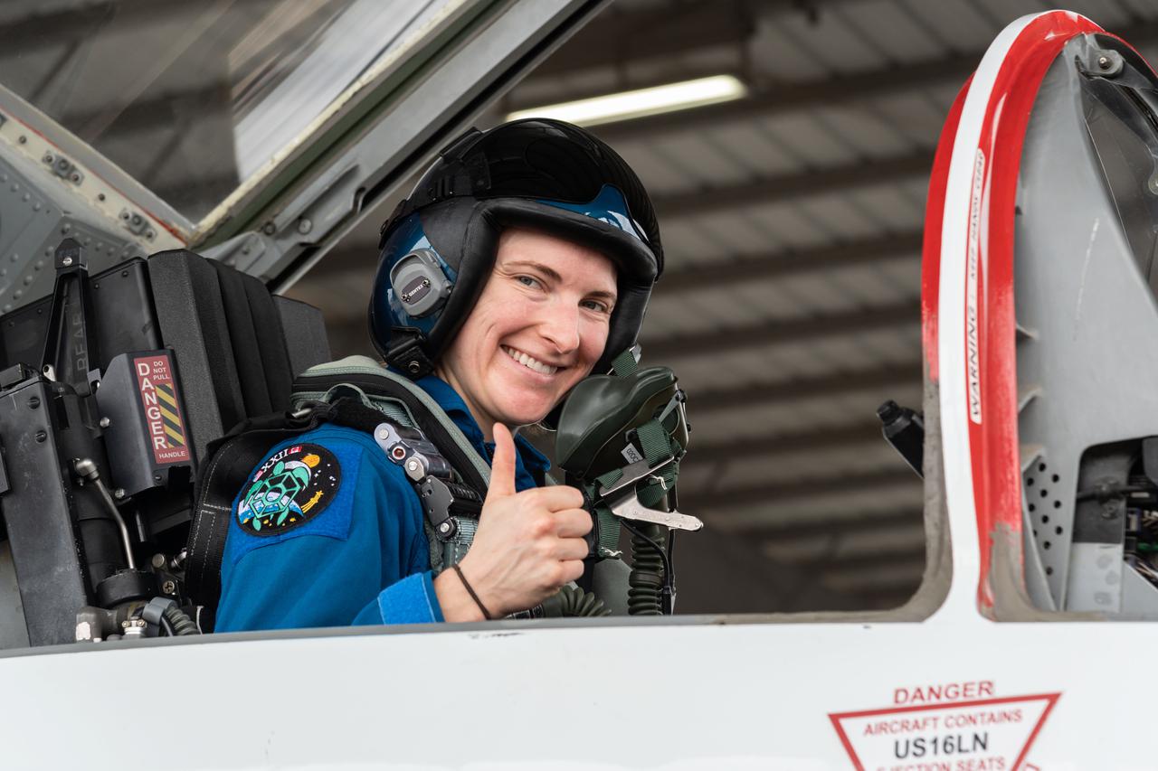 jsc2020e041210 (Sept. 17, 2020) --- NASA astronaut Kayla Barron participates in T-38 preflight training at Ellington Field in Houston, Texas.